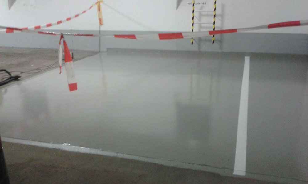 Tiefgaragenboden in Bearbeitung